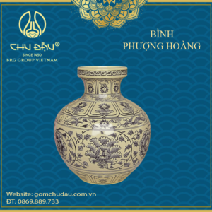 Bình Phượng Hoàng Gốm Chu Đậu