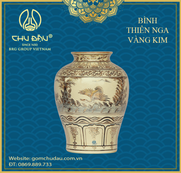 Bình Thiên Nga Gốm Chu Đậu