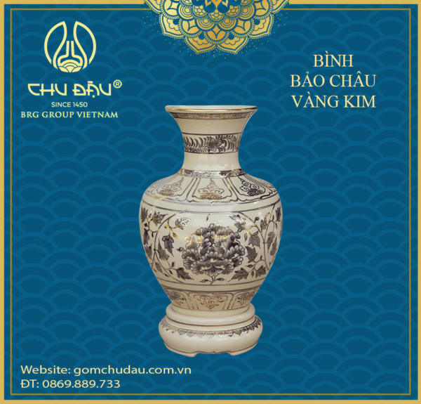 Bình Bảo Châu Gốm Chu Đậu